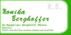 monika berghoffer business card